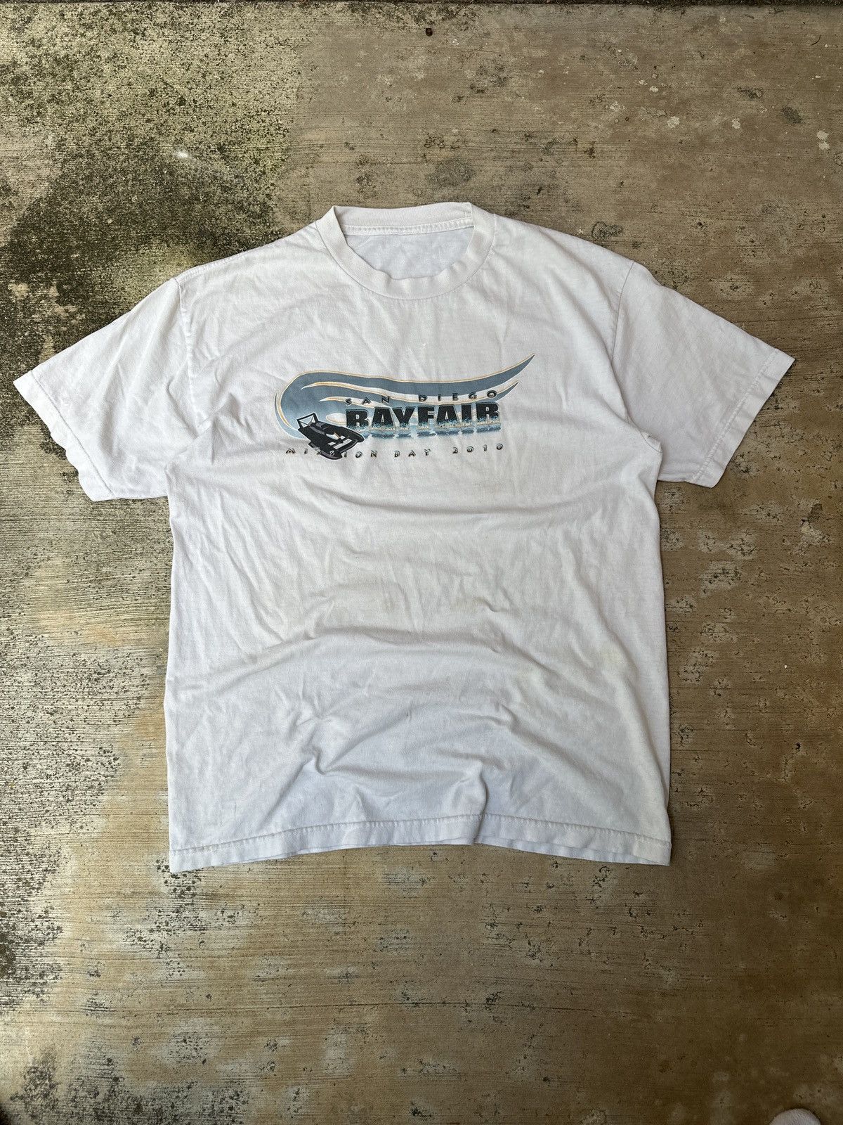 NASCAR × Vintage Vintage 90s white NASCAR Racing Soeed Boating Tshirt Size US L / EU 52-54 / 3 - 3 Thumbnail