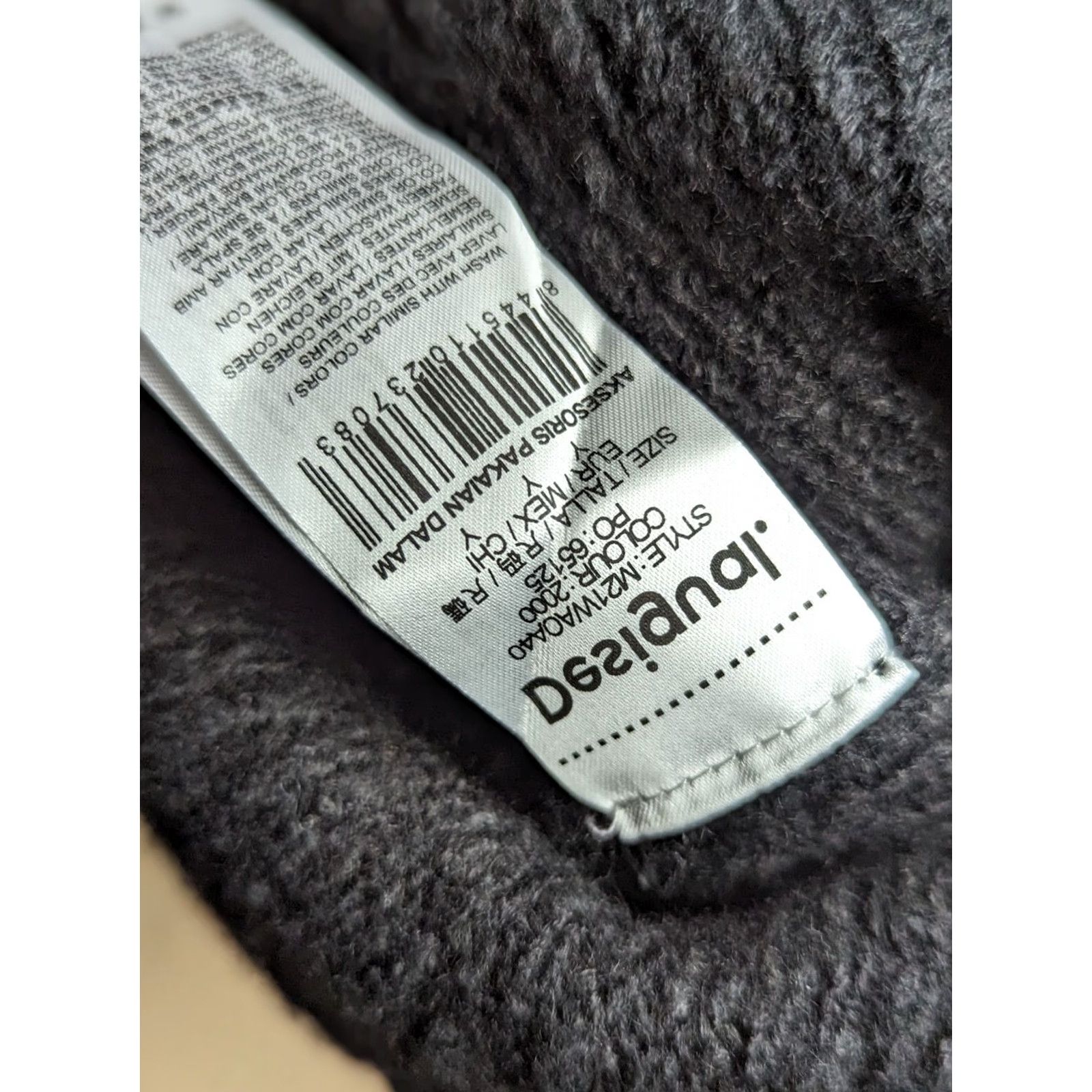 Desigual Desigual Beanie Hat One Size Cuffed Ribbon Fleece Size ONE SIZE - 5 Thumbnail