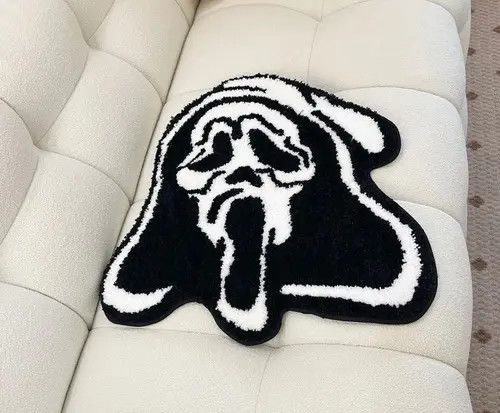 Handmade Fluffy Black Ghost Tufted Carpet Size ONE SIZE - 4 Thumbnail