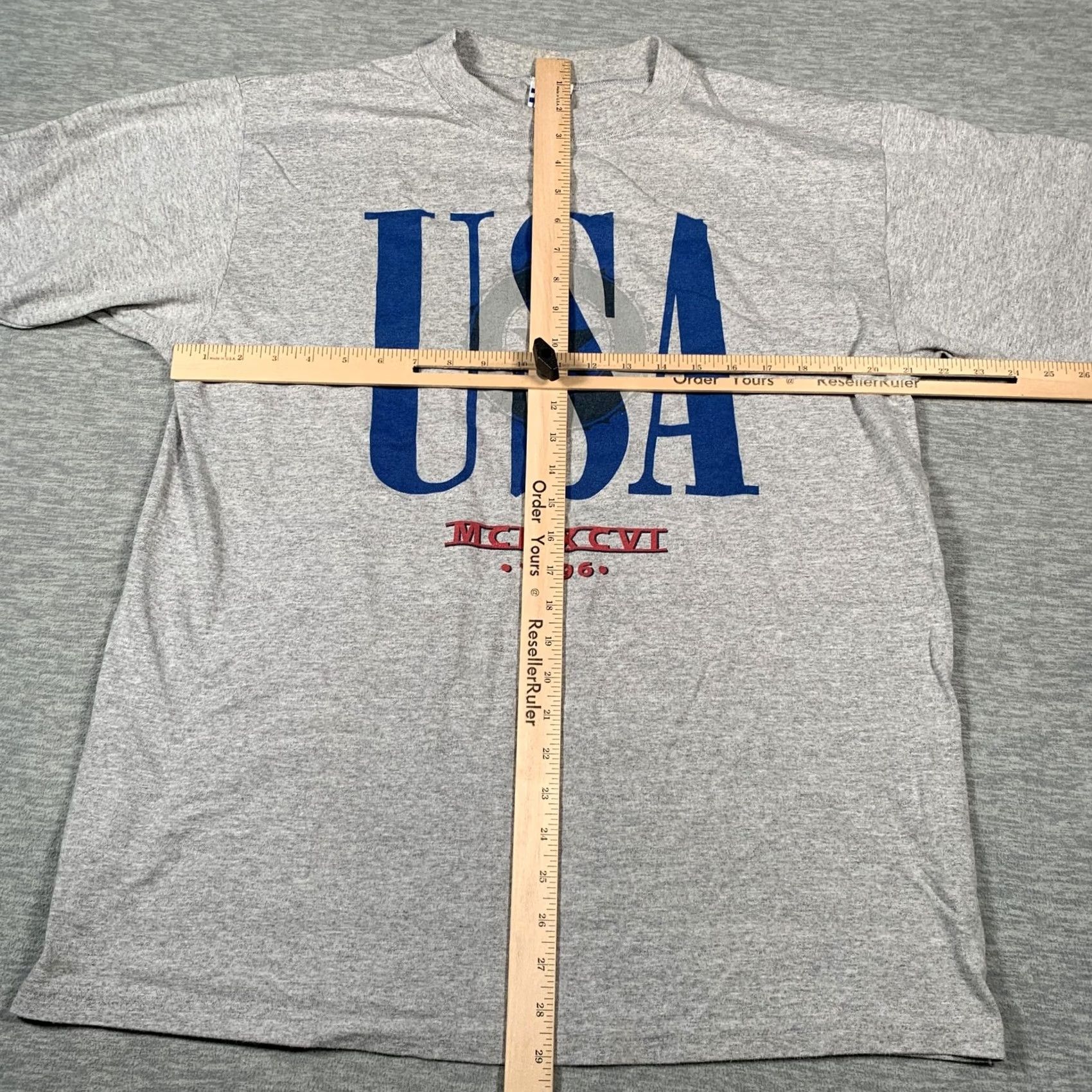 ESPIRIT VINTAGE Pro Spirit Shirt Mens L Gray 90s USA Graphic 1996 MCMXCVI Tee Short Sleeve Crew Neck Cotton Blend Size US L / EU 52-54 / 3 - 7 Thumbnail