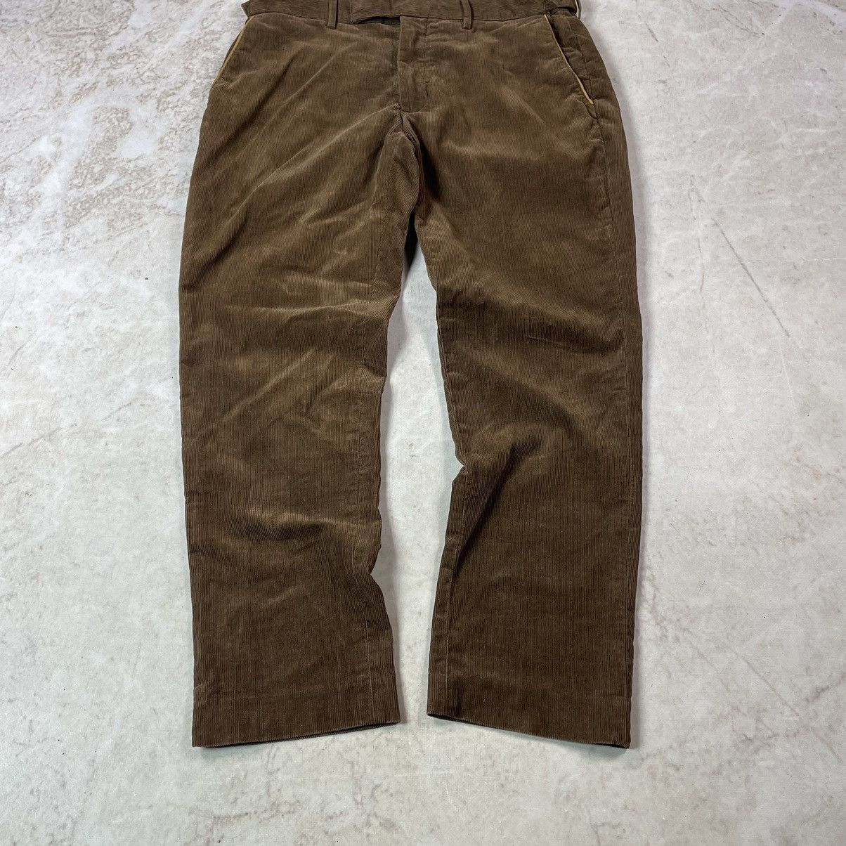 Polo Ralph Lauren × Vintage Vintage Ralph Lauren Oldmoney Brown Corduroy Trousers Size US 38 / EU 54 - 3 Thumbnail