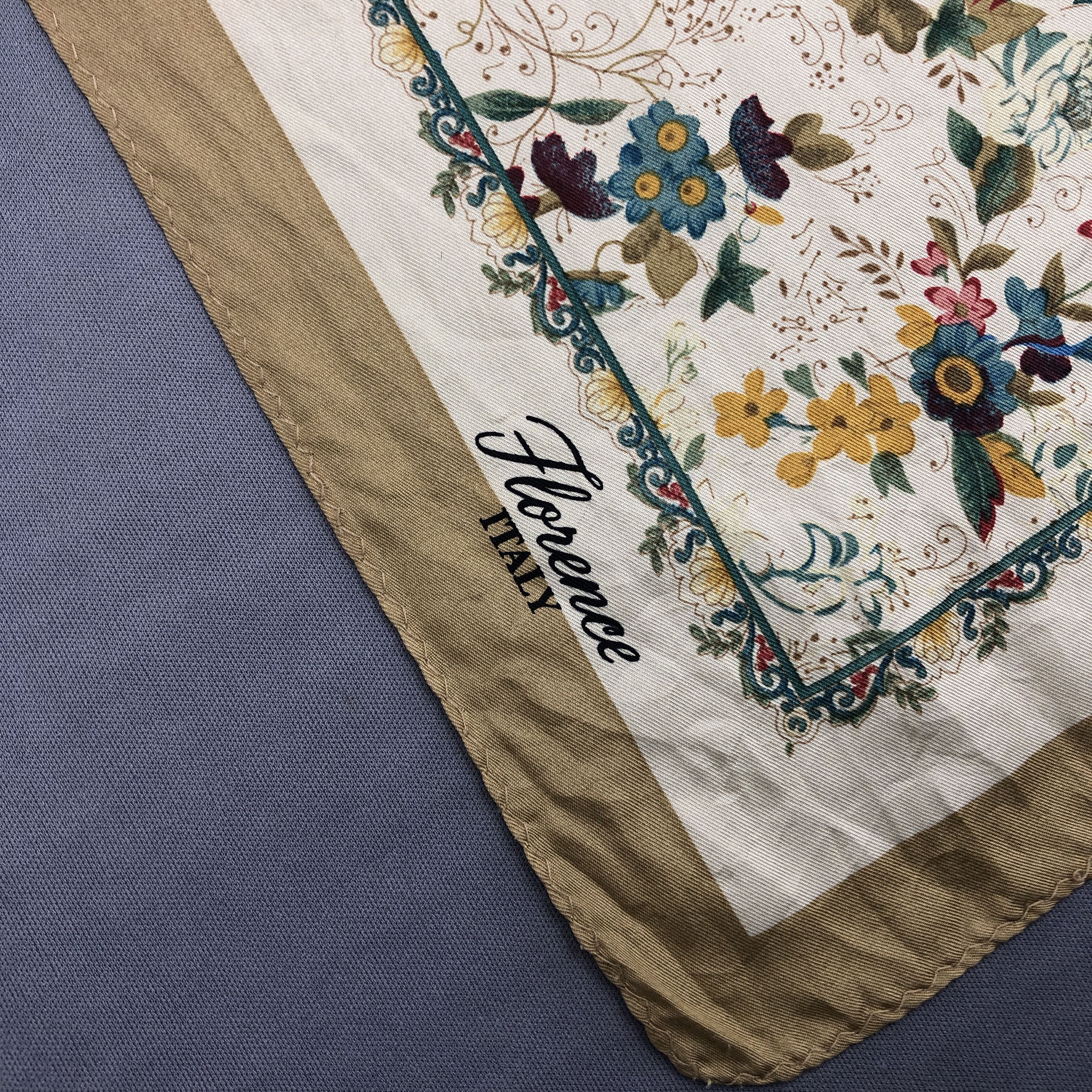 Other × Vintage Vintage Florence SILK Scarf Twill Stole Wraps Scarves Size ONE SIZE - 8 Thumbnail