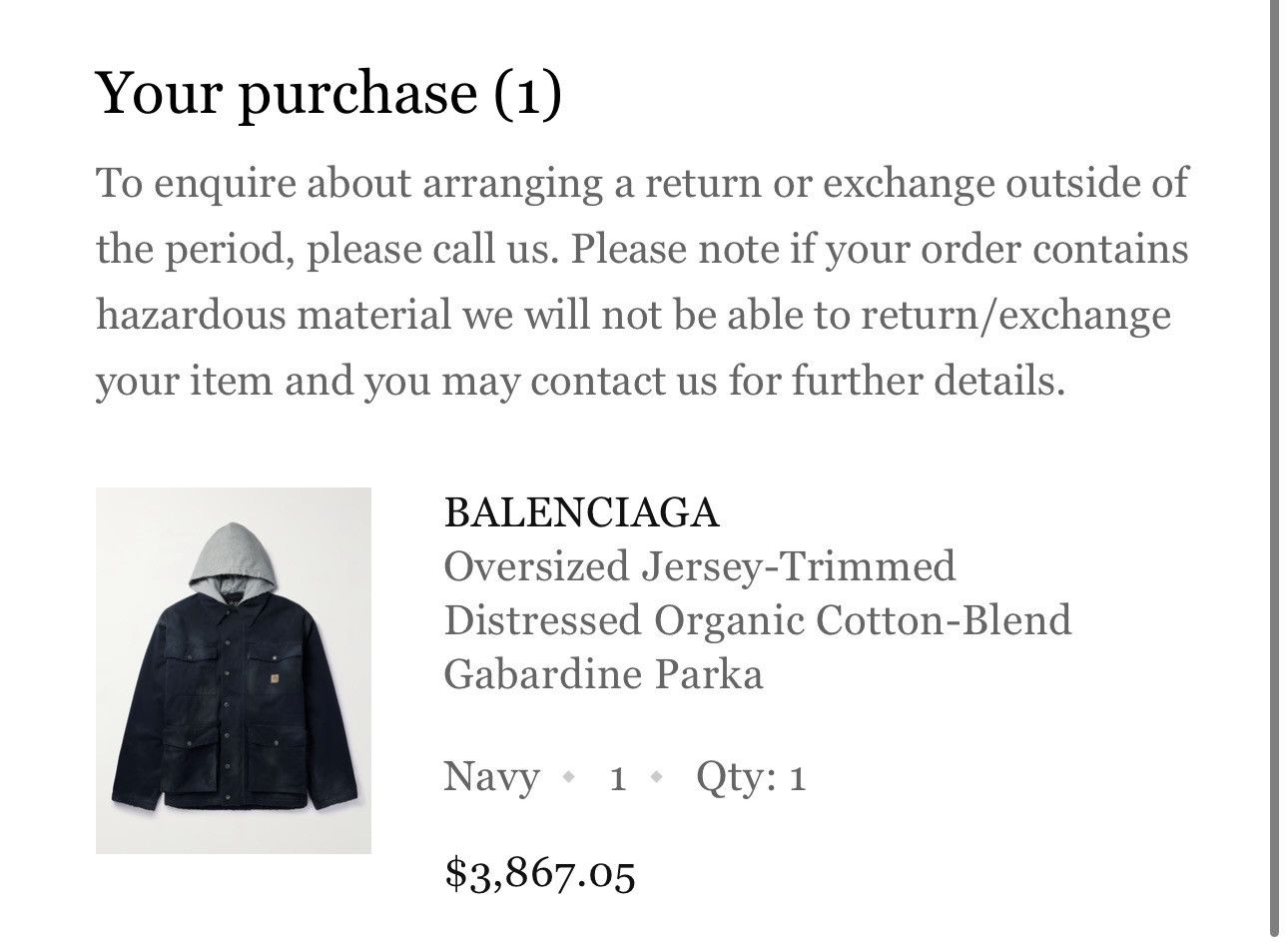 Balenciaga BALENCIAGA Oversized Gabardine Parka Size US S / EU 44-46 / 1 - 9 Thumbnail