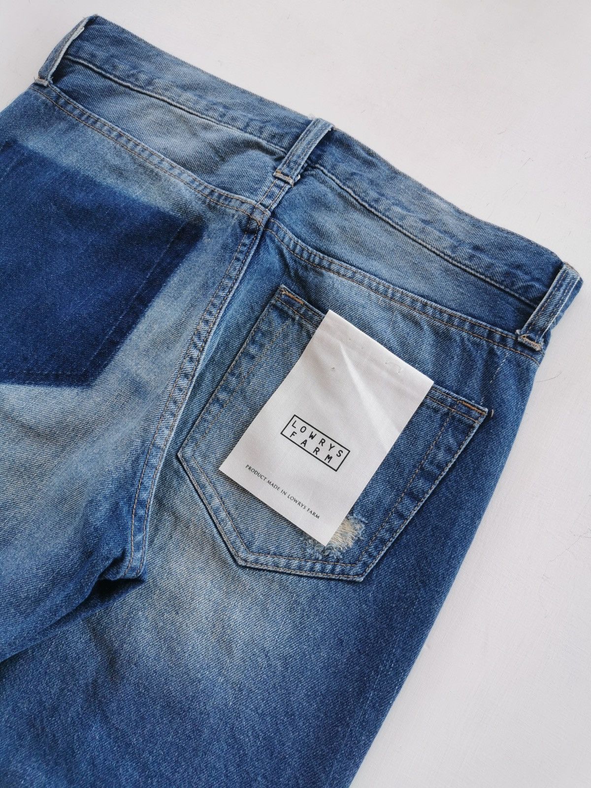 Japanese Brand Lowry Farm Japan Patchwork Ankle Denim Jeans Size 29" - 7 Thumbnail