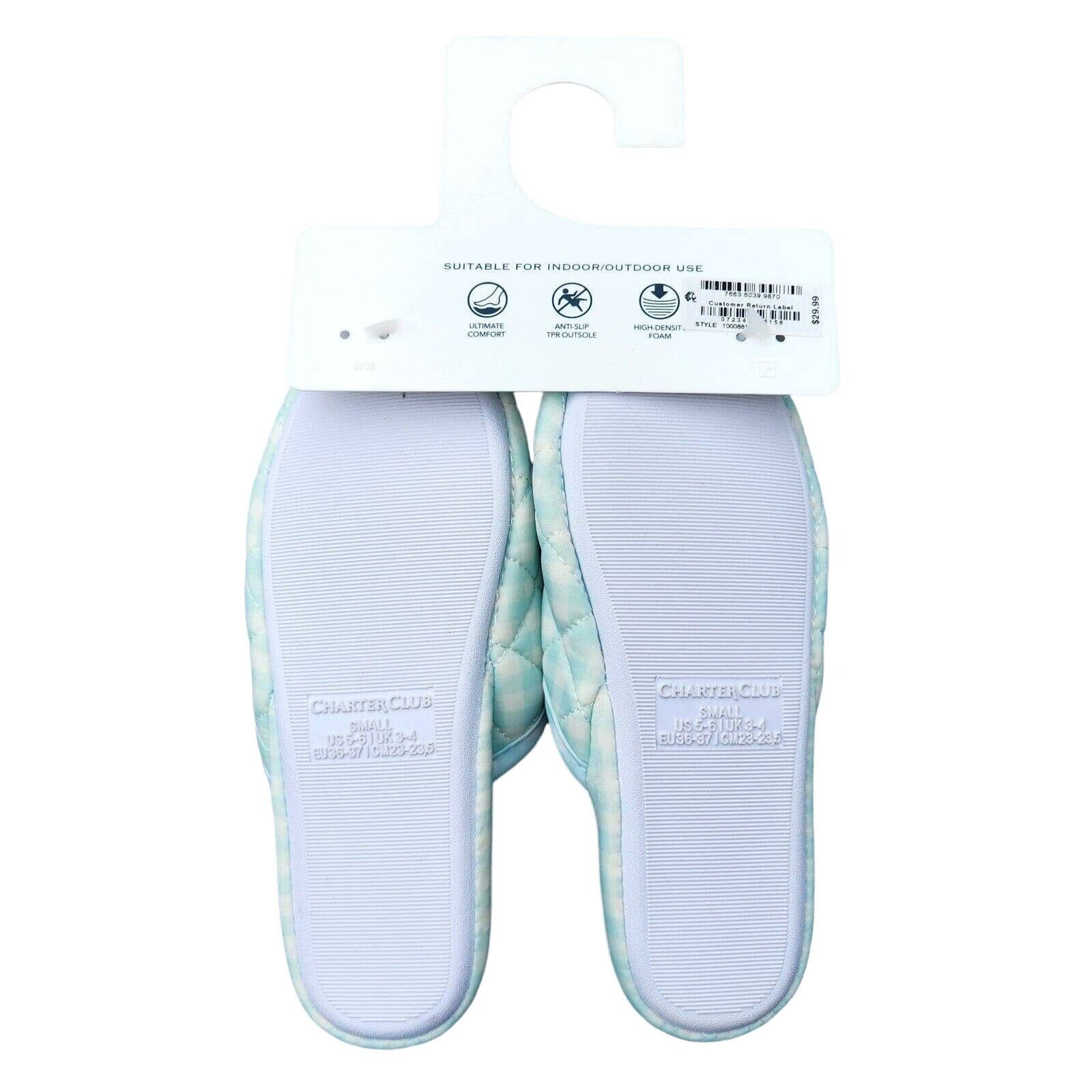 The Unbranded Brand Charter Club Women Plaid Indoor Clog Slipper Size S / 5-6 Size US 6 / IT 36 - 3 Thumbnail