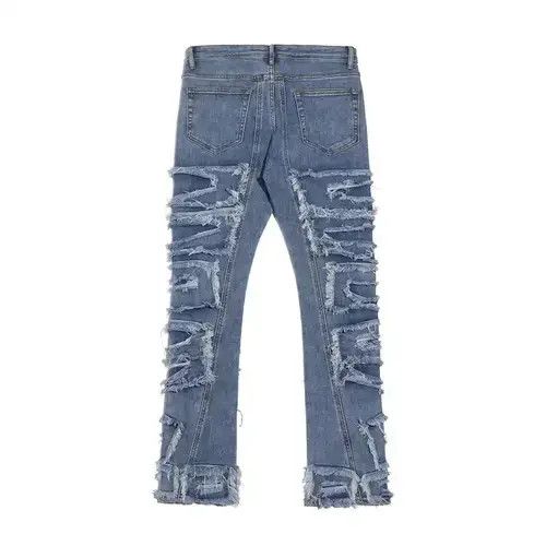 Jean stack grunge damaged ripped jeans Size US 36 / EU 52 - 5 Thumbnail