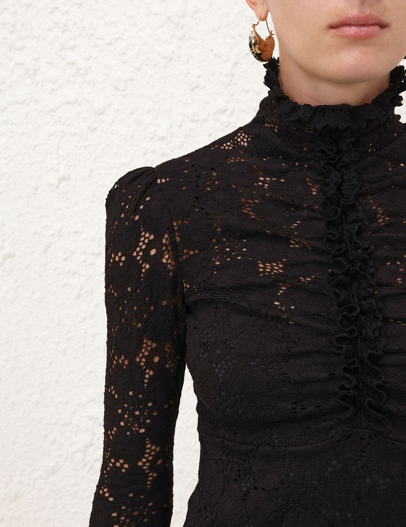 Zimmermann oc11z0226 Lace Tunic Sweater In Black Size M / US 6-8 / IT 42-44 - 5 Thumbnail