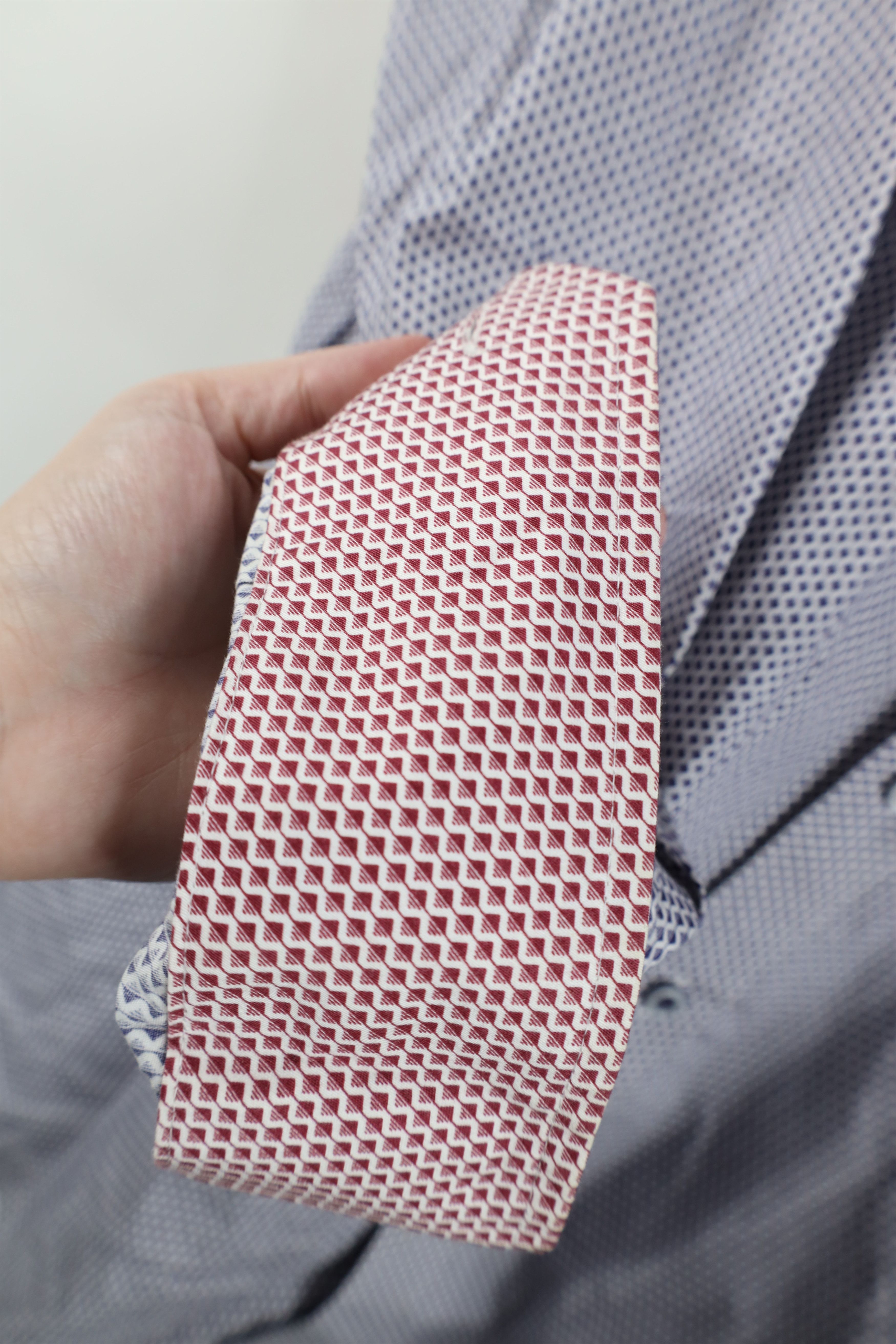 Johnston & Murphy Johnston & Murphy Geometric Collared Button Shirt Cotton Size US XL / EU 56 / 4 - 7 Thumbnail