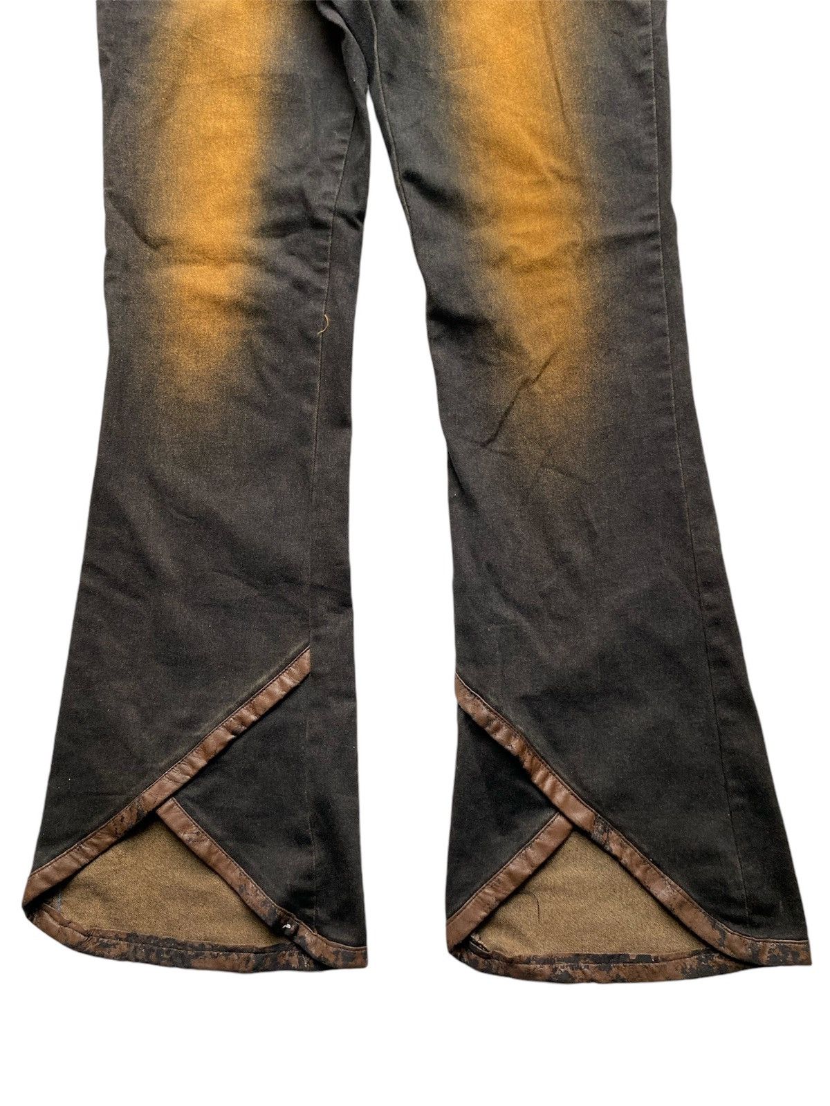 If Six Was Nine × Japanese Brand × Le Grande Bleu (L.G.B.) Zero Time jeans flared waxed streetch pants lgb style Size US 33 - 4 Thumbnail