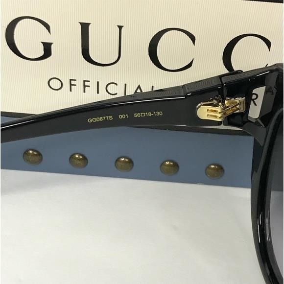 Gucci New Authentic Gucci Black 56 mm Gradient Women's Sunglasses Size ONE SIZE - 3 Thumbnail