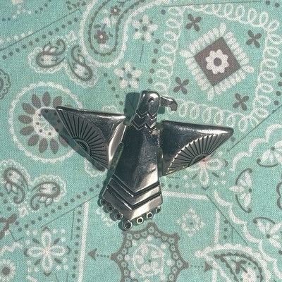 Other A30 Vintage Thunderbird Brooch Etched Detailing Feather Deta Size ONE SIZE - 1 Thumbnail