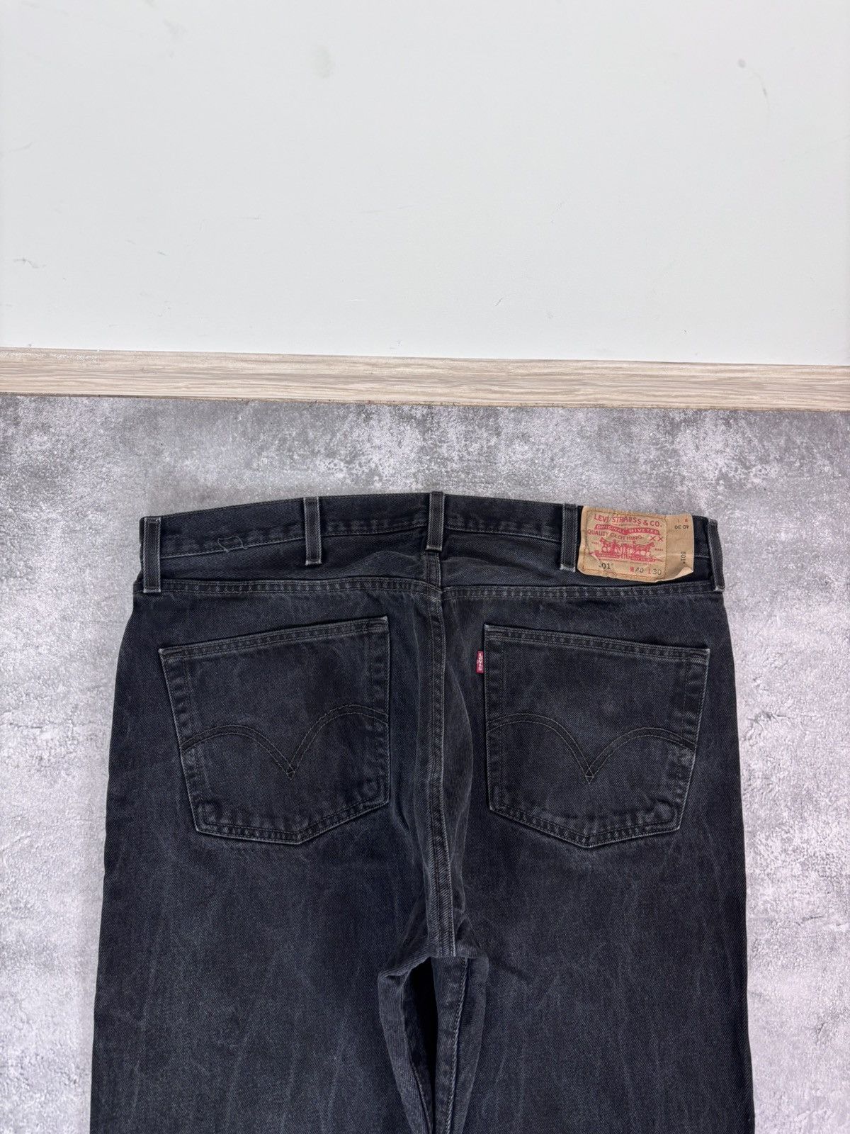 Levi's Vintage Levi’s 501 Paper Tag Black Baggy Denim Baggy Jeans Size US 40 / EU 56 - 6 Thumbnail