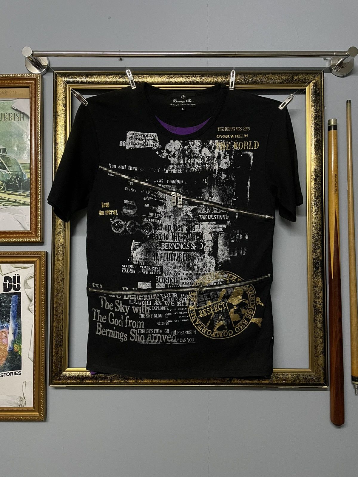 Hysteric Glamour Vintage 1990s Japan Designer Bernings Sho Punk Bondage Tee Size US S / EU 44-46 / 1 - 2 Thumbnail