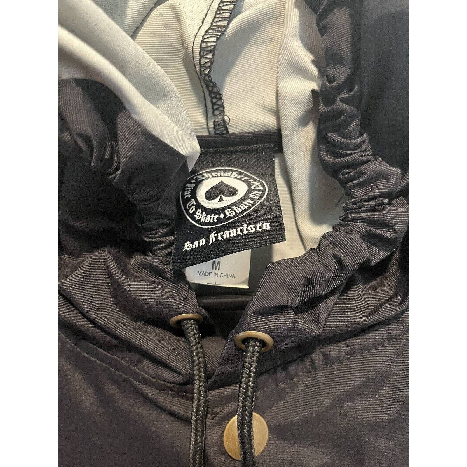 Thrasher Skate Nylon Snap Windbreaker Hoodie Jacket Medium