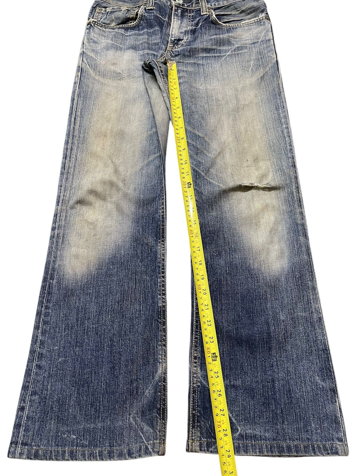 Edwin Edwin Rebel Vintage Blue Faded Wash Distress Baggy Jeans Size US 32 / EU 48 - 15 Thumbnail