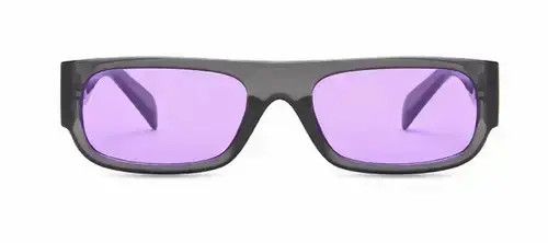 VIBE Black Purple Square Sunglasses Retro Punk Archive Vibe Size ONE SIZE - 2 Thumbnail