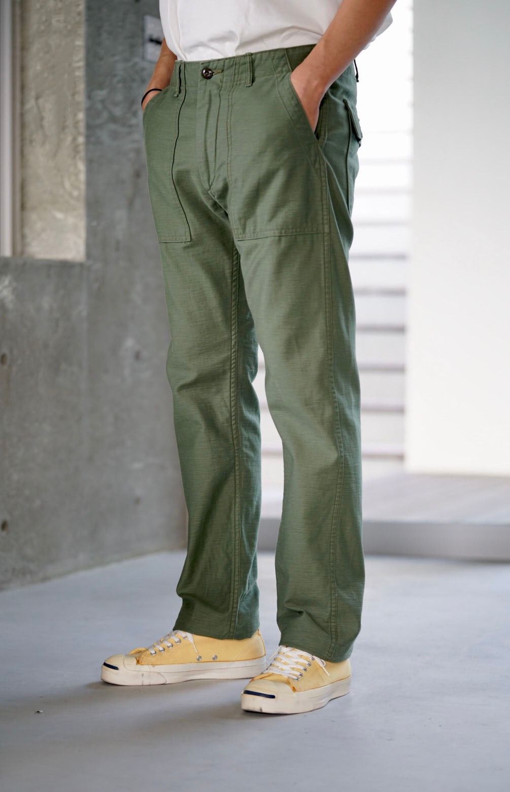 Japanese Brand × Orslow orSlow Slim Fit Fatigue Pants - Olive (can fit 28~30) Size US 30 / EU 46 - 2 Thumbnail