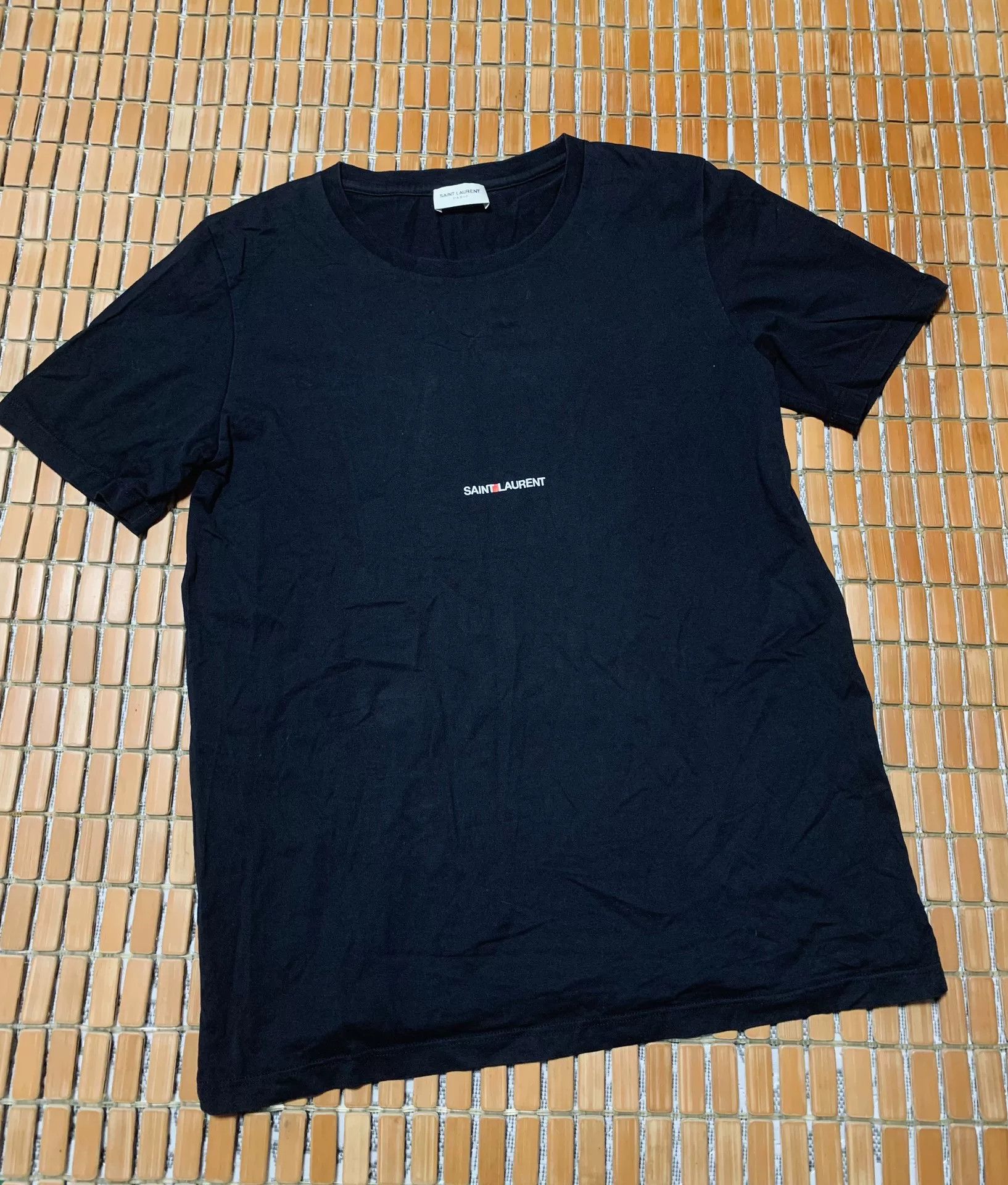 Saint Laurent Paris Saint Laurent Logo Print Short Sleeve Size US S / EU 44-46 / 1 - 1 Thumbnail