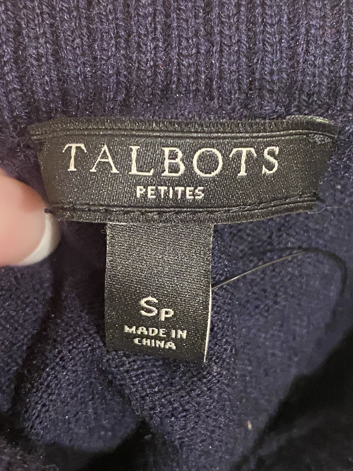 Talbots NWT Talbots Christmas Holiday Sweater Blue Wool Petite S Size S / US 4 / IT 40 - 4 Thumbnail
