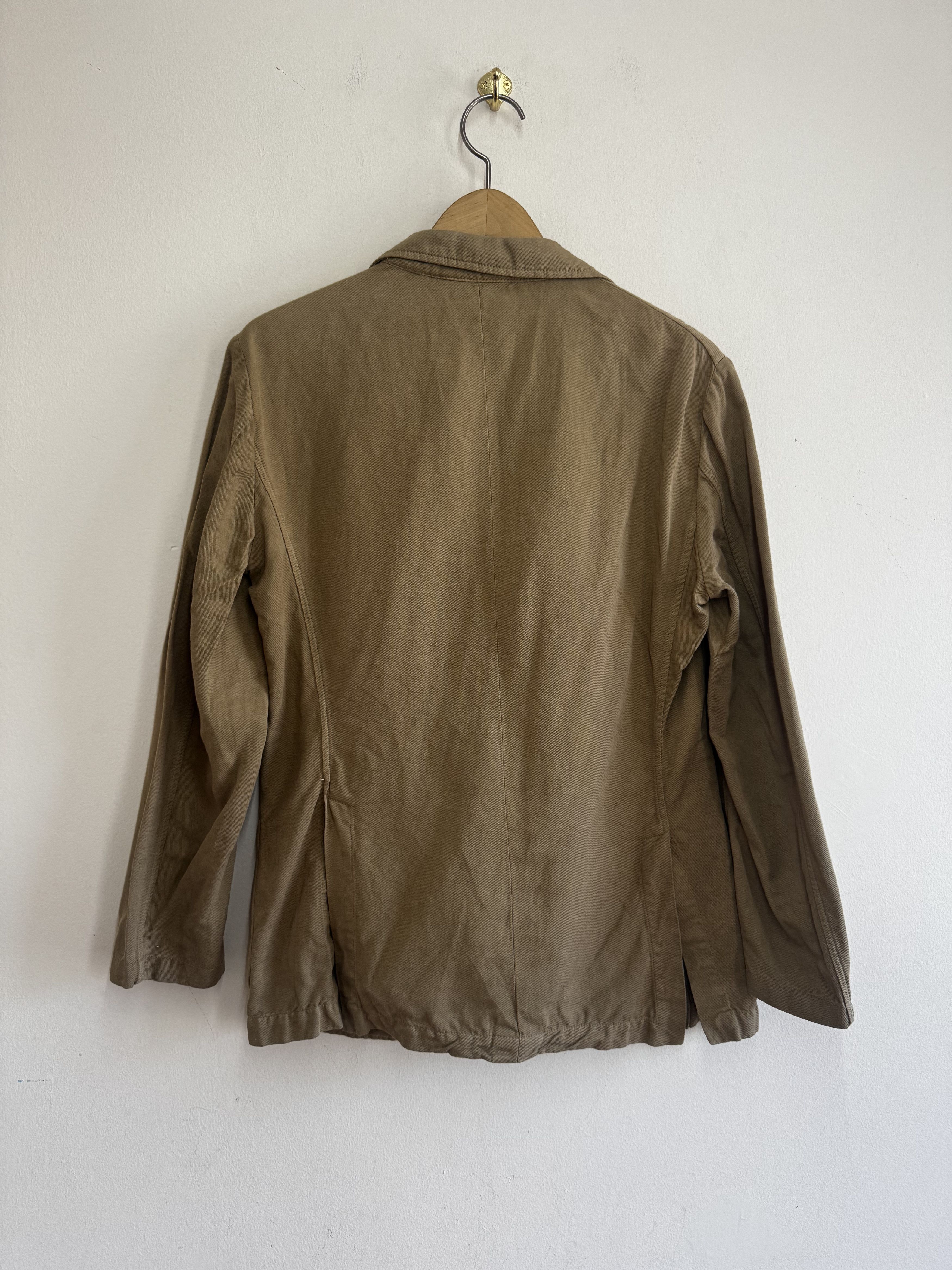 Aspesi Aspesi Cotton Linen Unstructured Blazer Tan S Made in Italy` Size 42R - 4 Thumbnail