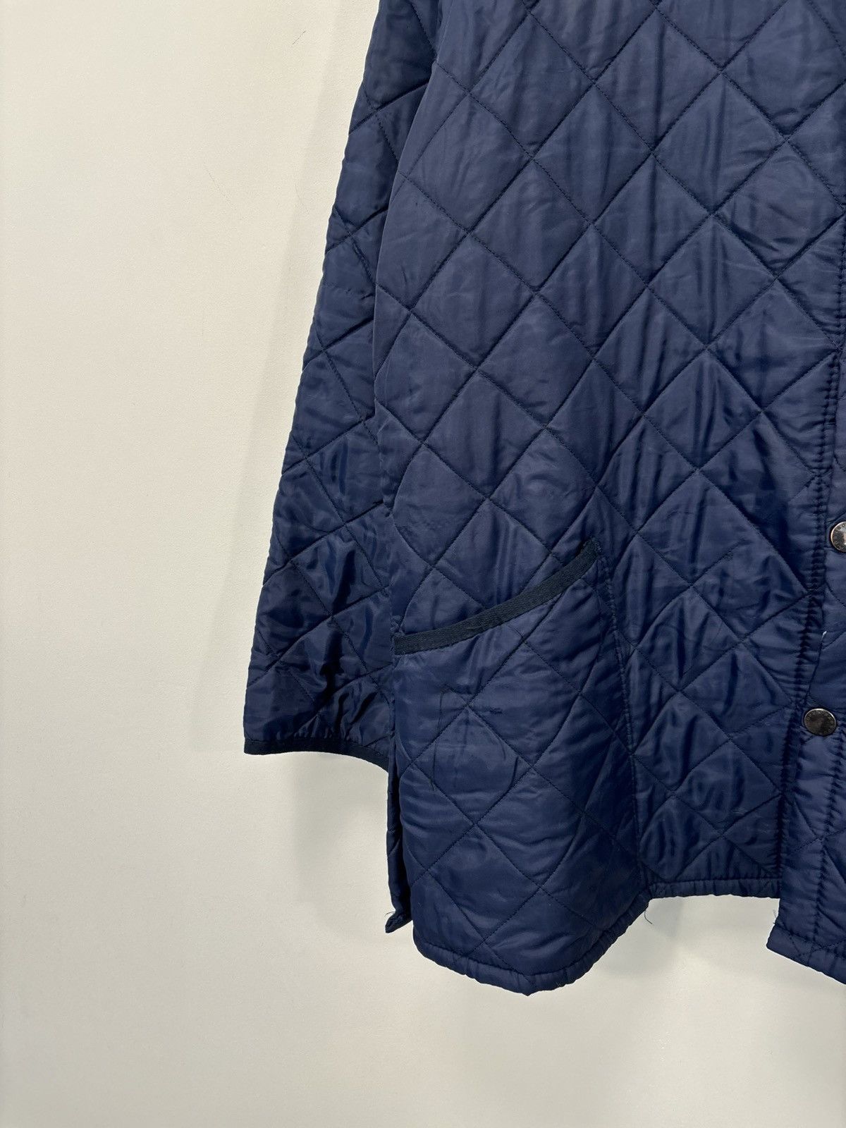 Barbour Barbour Vintage Liddesdale Navy Blue Hunting Quilted Jacket Size US XL / EU 56 / 4 - 9 Thumbnail