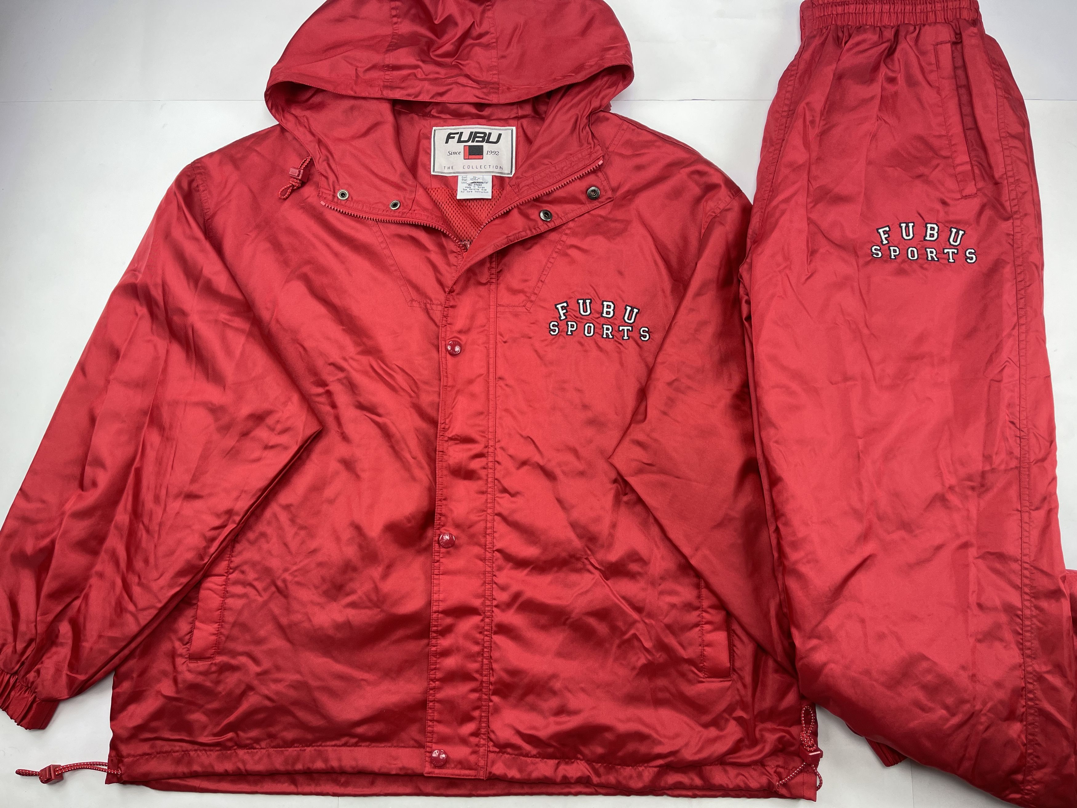 Fubu FUBU tracksuit, baggy track suit jacket and pants set 90s XL Size US XL / EU 56 / 4 - 2 Thumbnail