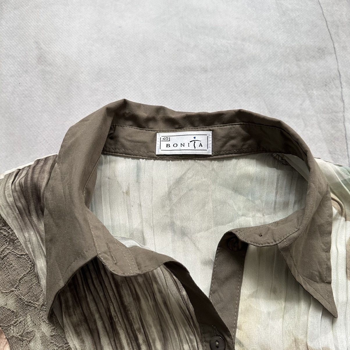 Pleats Please Issey Miyake Bonita Issey Miyake Pleats Please Style Pleated Lace Shirt Size M / US 6-8 / IT 42-44 - 9 Thumbnail