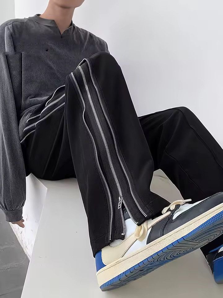 Japanese Brand Streetwear Loose Fit Stripe Lampas Y2K Sweatpants Size US 30 / EU 46 - 3 Thumbnail