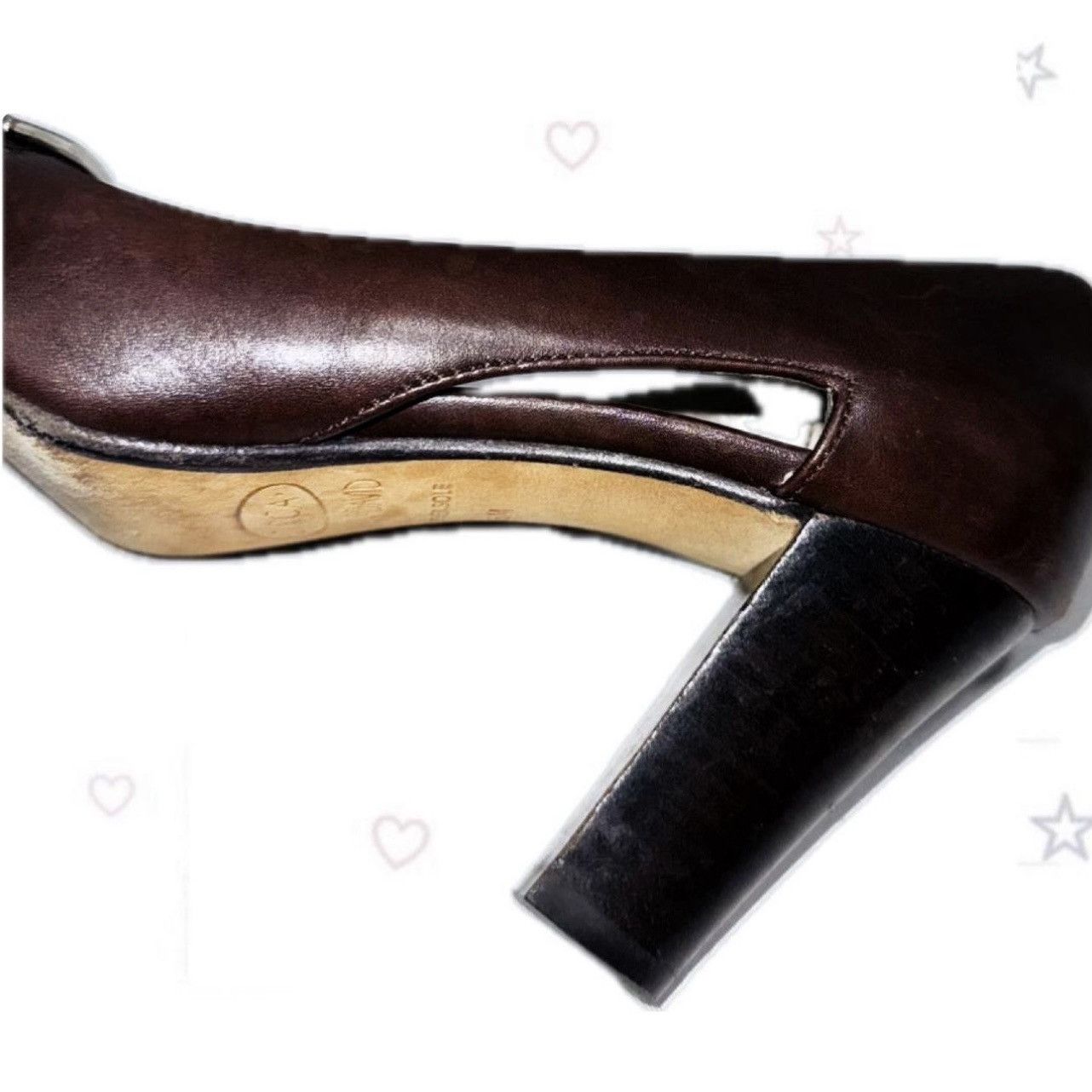 Other Womens Dark Brown Peep-Toe High Heels Office Siren Size 6 Size US 6 / IT 36 - 4 Thumbnail
