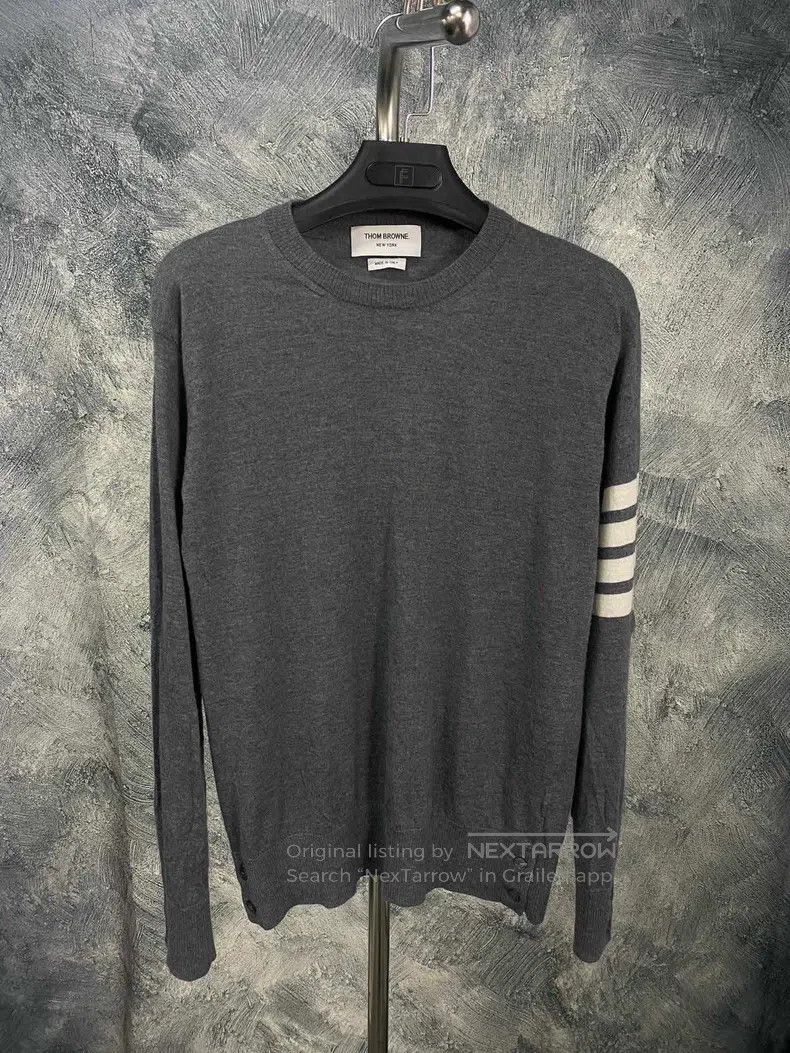 Thom Browne Thom Browne Pure Wool Long-Sleeve Knit Top Size US L / EU 52-54 / 3 - 1 Thumbnail