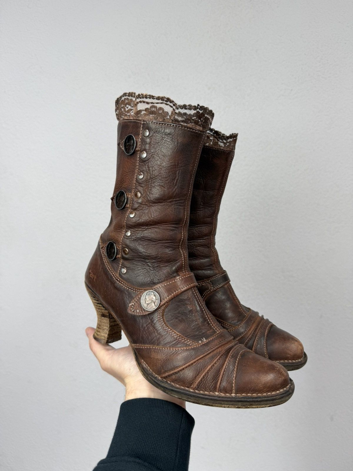 A.S.98 Vintage AS 98 Rick Owens Style Zip Ankle Leather Biker Boots Size US 9 / IT 39 - 3 Thumbnail