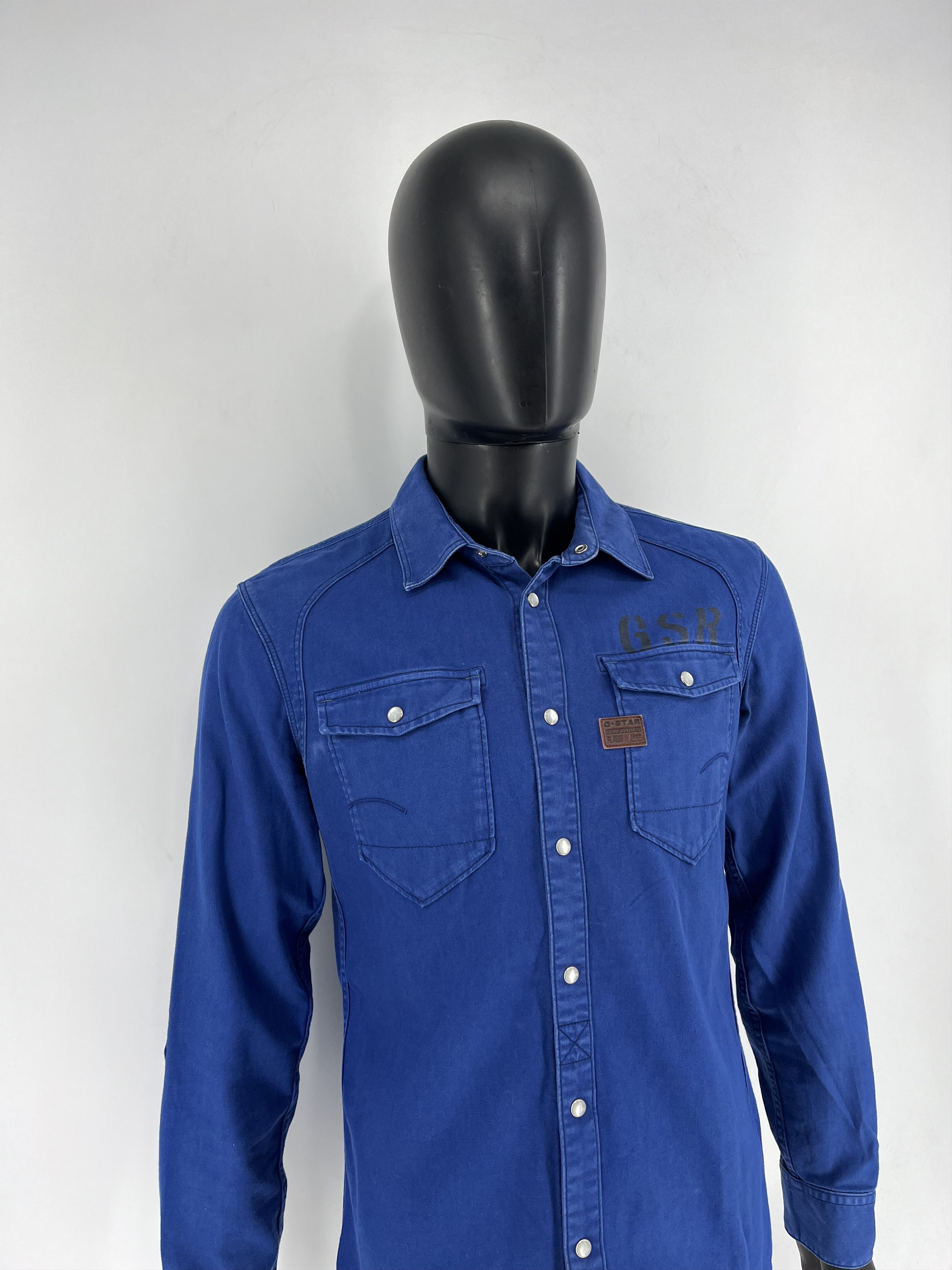 G-Star Vintage Y2K G Star Raw Men’s Navy Shirt With Big Logo Size US M / EU 48-50 / 2 - 3 Thumbnail