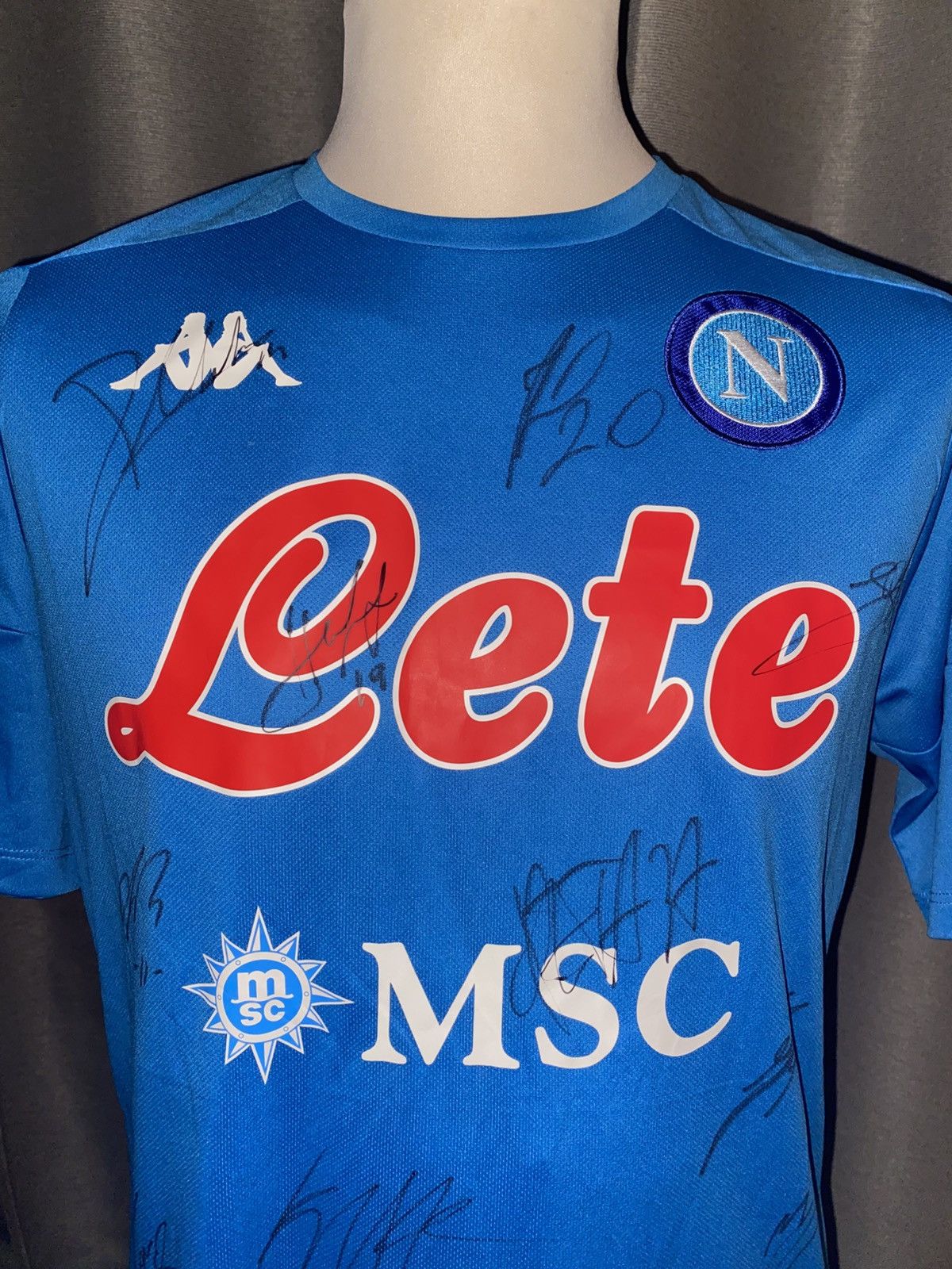 Kappa SSC Napoli FC - Squad Signed Shirt - 2020/21 - Large Size US L / EU 52-54 / 3 - 2 Thumbnail