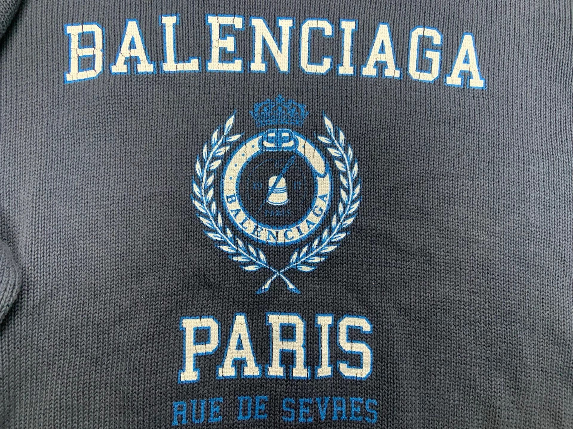 Balenciaga Balenciaga logo crewneck sweater men's blue S Size US S / EU 44-46 / 1 - 3 Thumbnail