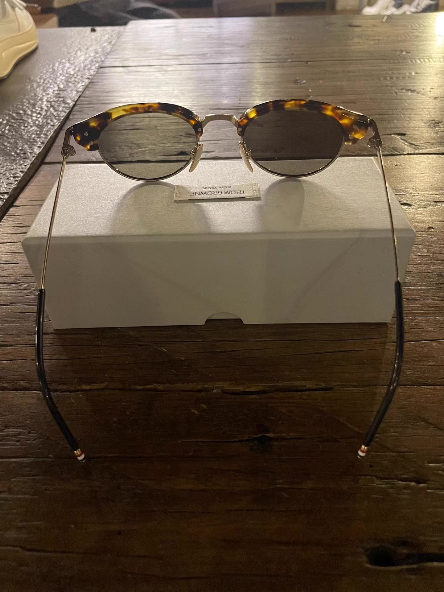 Thom Browne Thom Browne Tokyo amber gold-rimmed sunglasses. Ｑ25 Size ONE SIZE - 6 Thumbnail
