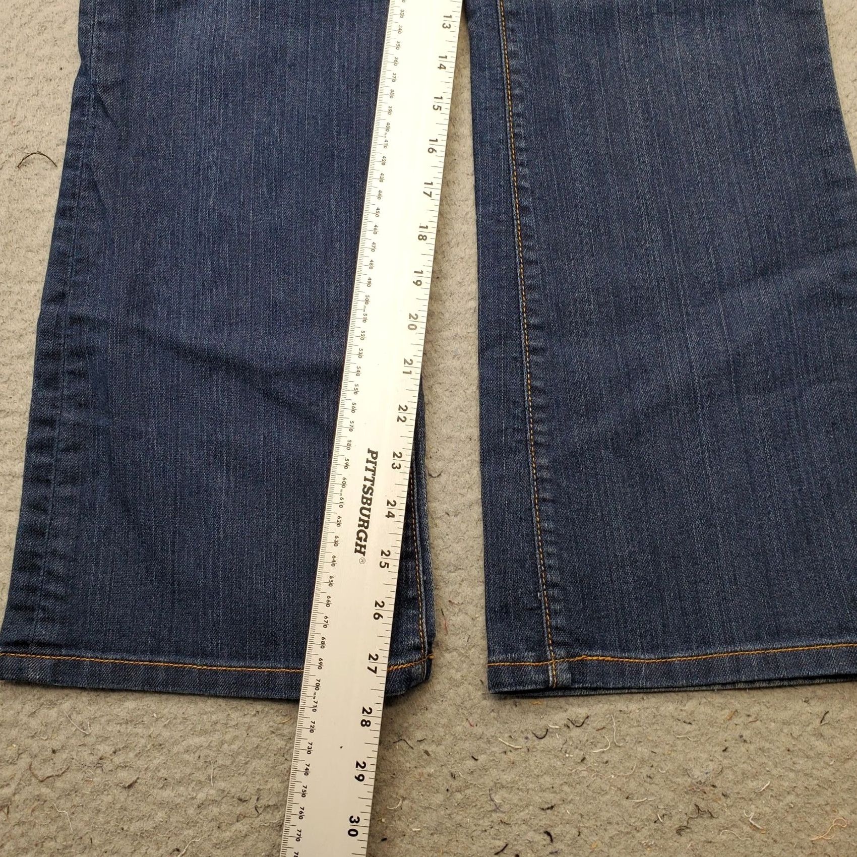 Loft LOFT Curvy Bootcut Jeans Womens Petites 10P Blue Denim Stretch Boho Streetwear Jeans Women 10P Blue Denim Bootcut Modern Casual Whimsy Size 32" / US 10 / IT 46 - 4 Thumbnail