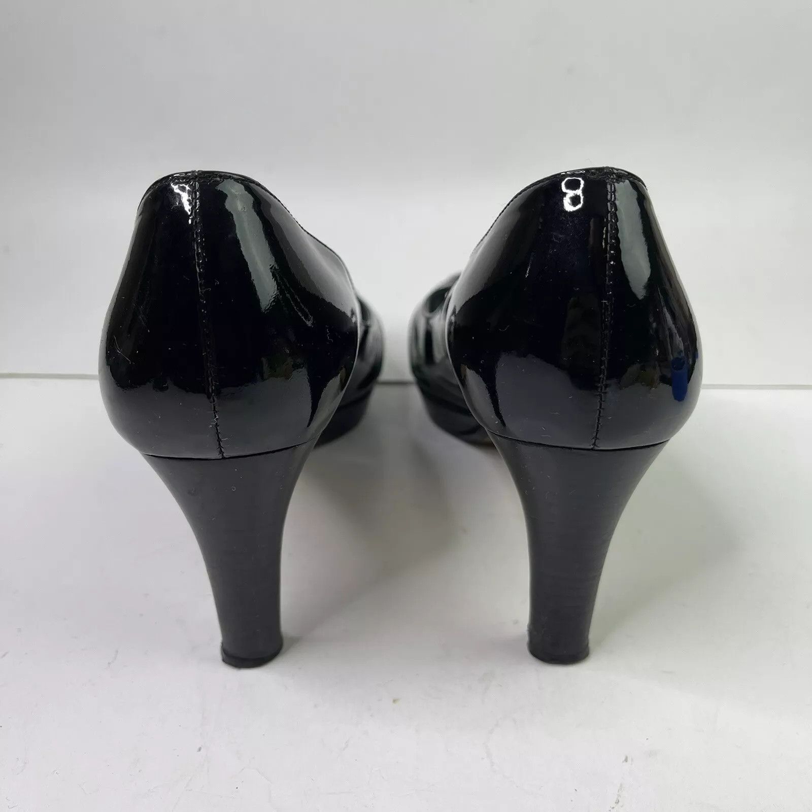 Stuart Weitzman Stuart Weitzman Black Patent Leather Strap Peep Toe 9.5M Size US 9.5 / IT 39.5 - 3 Thumbnail