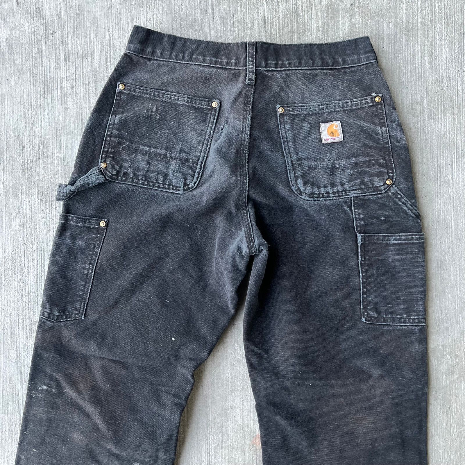 Carhartt × Vintage Carhartt faded black double knee work wear carpenter pants Size US 28 / EU 44 - 6 Thumbnail