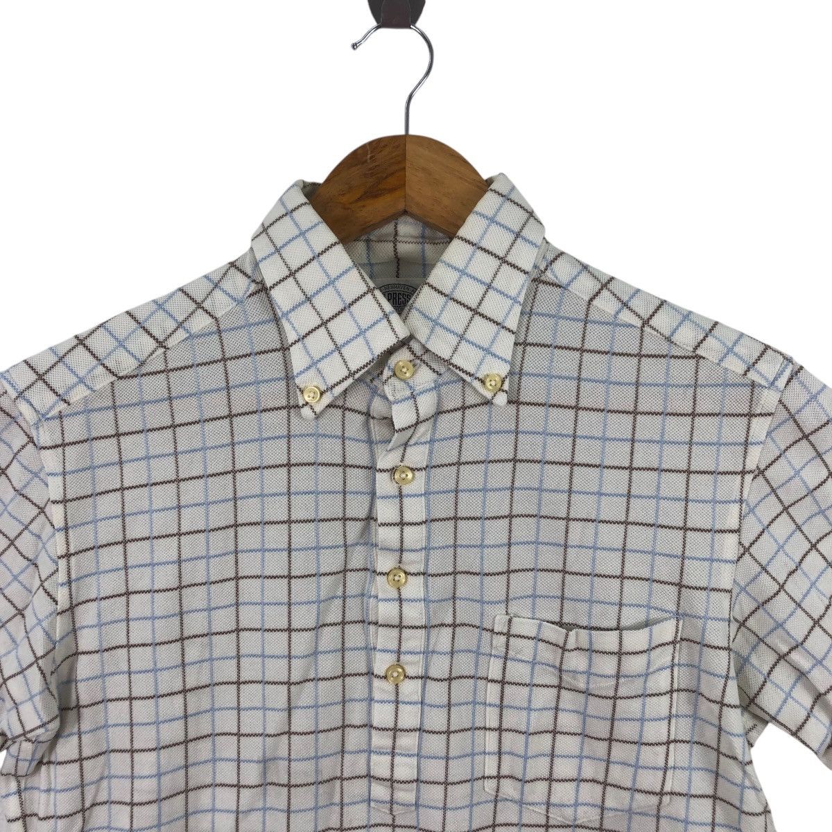 Vintage Vintage J.PRESS CAMBRIDGE Plain Checks Plo Tee Shirt Top Size M / US 6-8 / IT 42-44 - 2 Thumbnail