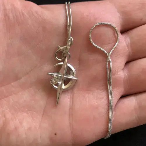 VIBE Star Cross Chain, Skeleton Cross, Abstract Star Ring Size ONE SIZE - 2 Thumbnail