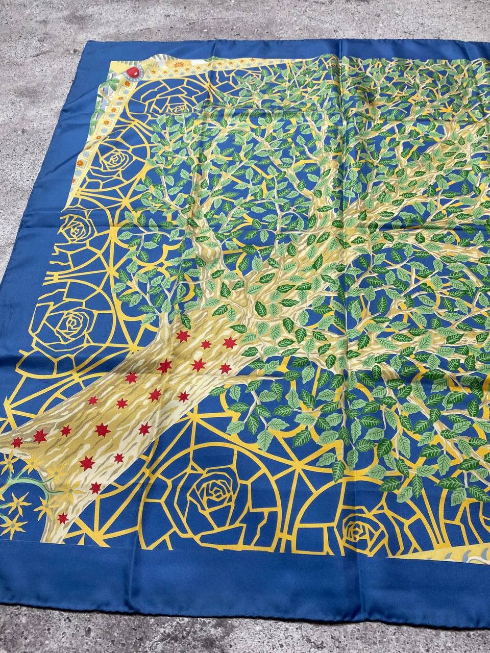 Hermes Vintage Hermes 90’s Axis Mundi Central Scarf Silk Ladies Size ONE SIZE - 2 Thumbnail