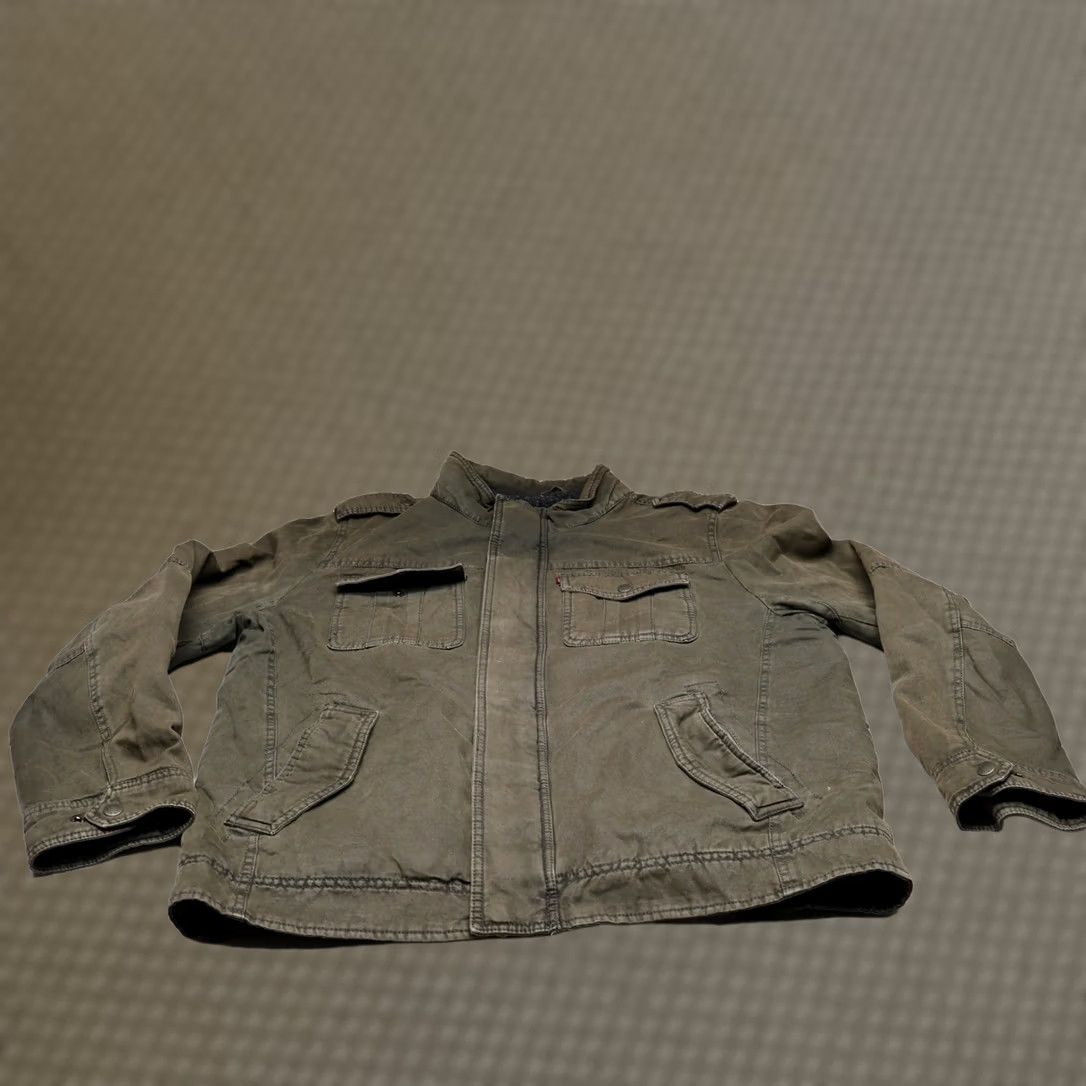 Levi's Levi's Jacket Mens Large Brown Canvas Sherpa Lined Trucker Field Rugged Utility Size US L / EU 52-54 / 3 - 1 Thumbnail