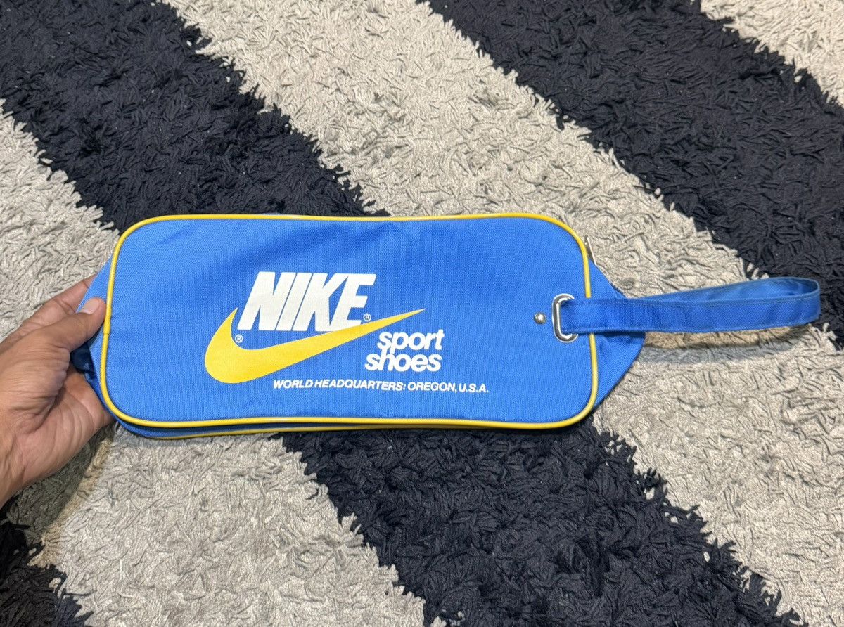 Nike Nike 80s VTG Shoe Bag Blue Yellow Retro Gym Pouch Rare OG Size ONE SIZE - 9 Thumbnail