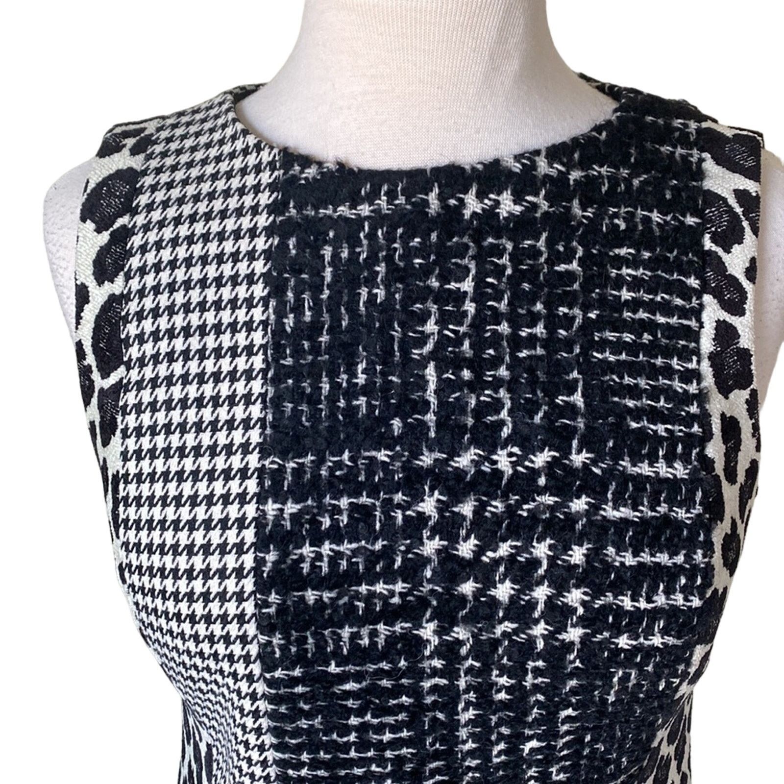 Alice Olivia Clyde Animal Print Patchwork Shift Dress