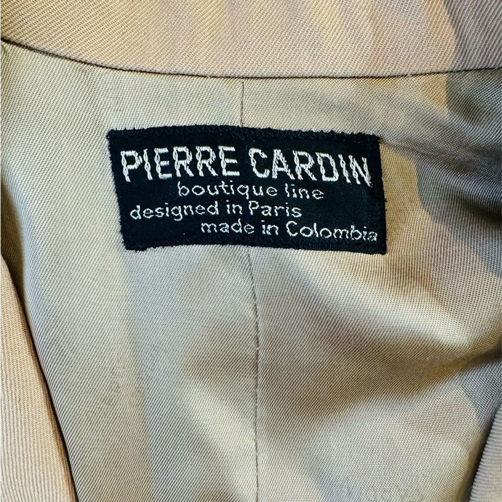 Pierre Cardin Pierre Cardin Vintage Men's Cream Blazer Size 44R - 3 Thumbnail