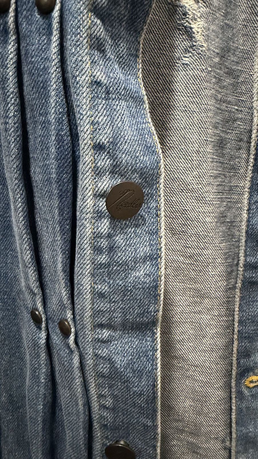 Needles NEEDLES “DENIM LOGO PATCHWORK TRUCKER JACKET” Size US L / EU 52-54 / 3 - 6 Thumbnail