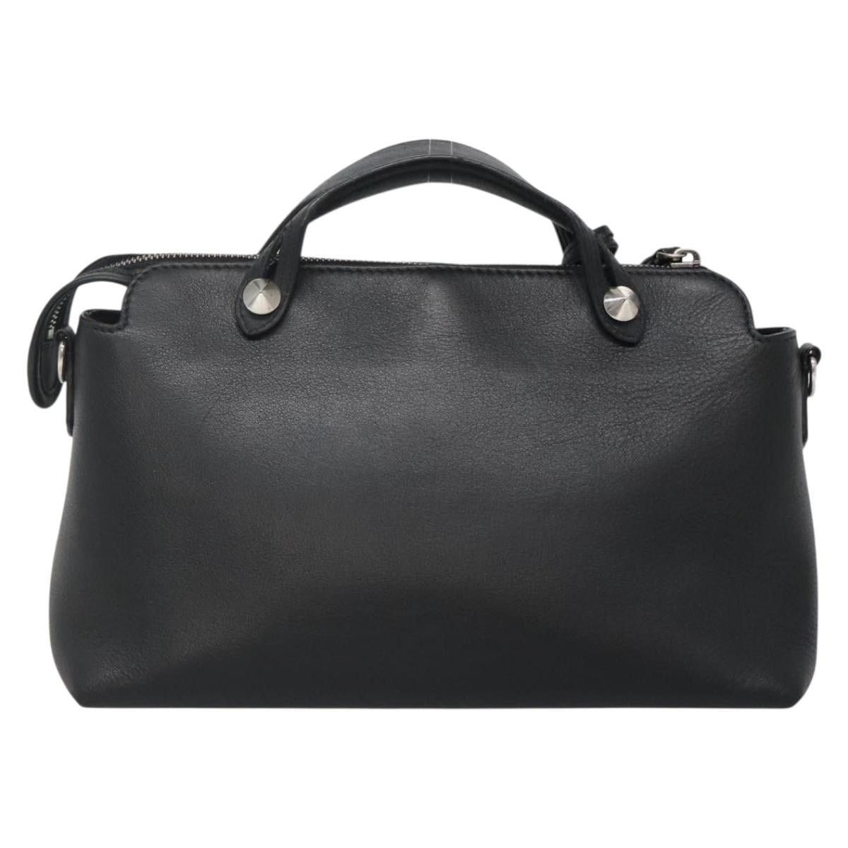 Fendi FENDI Hand Bag Leather Black Silver Size ONE SIZE - 3 Thumbnail