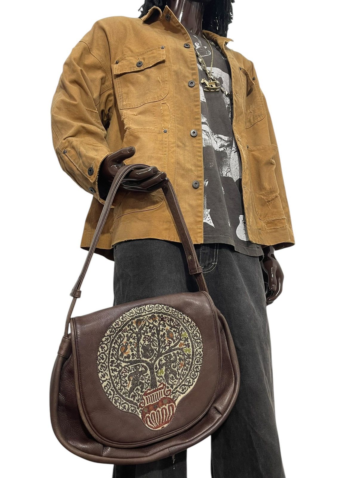 Japanese Brand Full Leather Michiko Kuge Vtg Japan Shoulder Bag 1🟩6 Size ONE SIZE - 4 Thumbnail