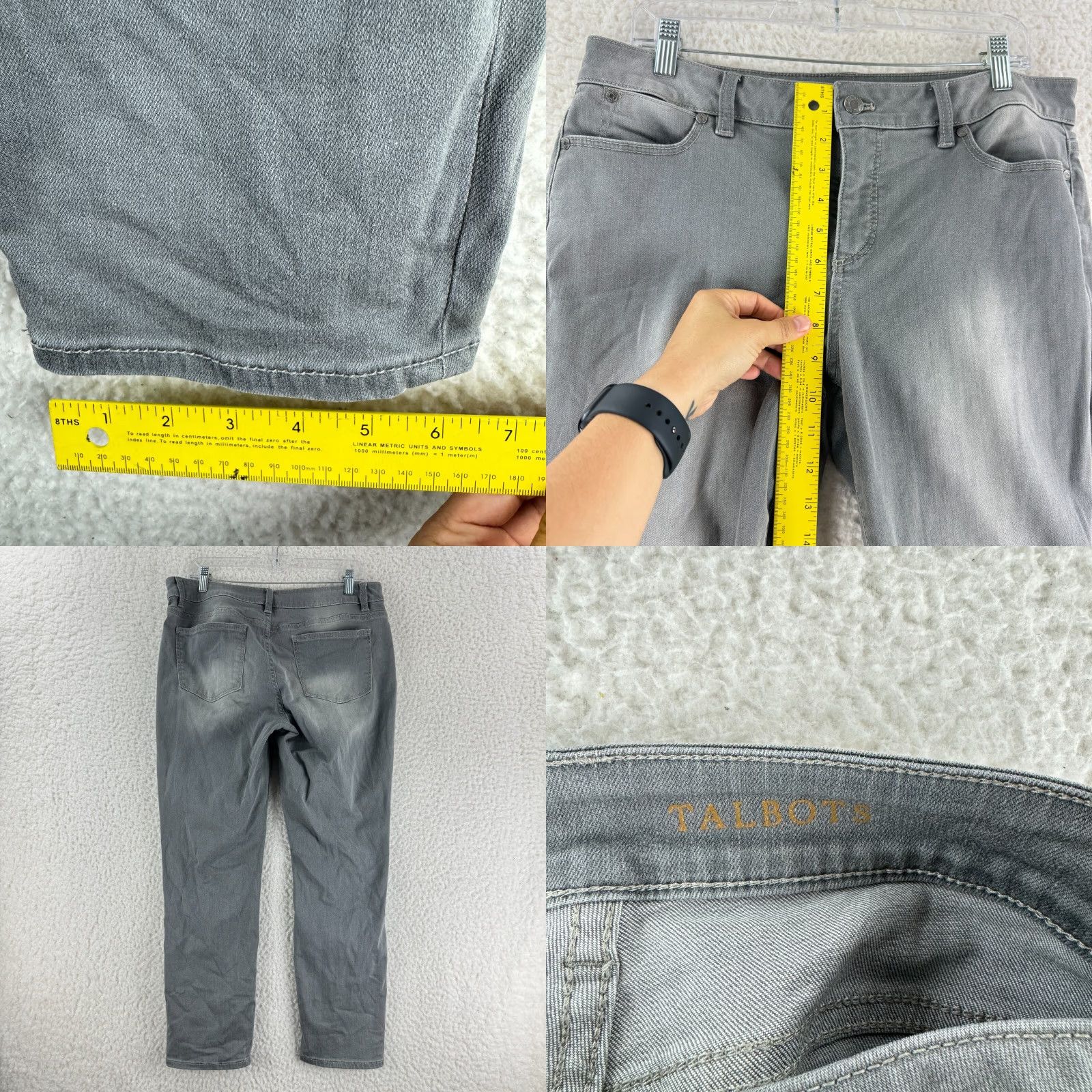 Talbots Talbots Jeans Womens Petite Gray Denim Signature Ankle Mid-Rise 12 City 90s Womens Size 34" / US 12 / IT 48 - 8 Thumbnail