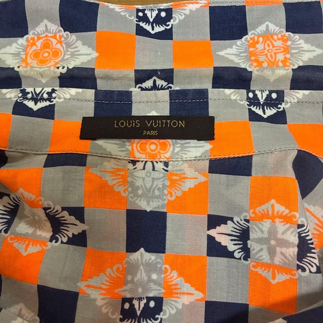Louis Vuitton Louis Vuitton Neon Orange Monogram Short Sleeve Shirt Size US XXL / EU 58 / 5 - 5 Thumbnail